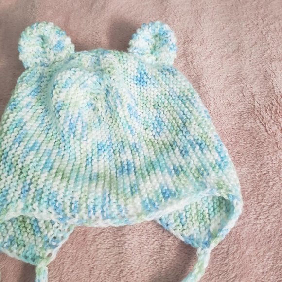 Baby Knitted hat handmade head circumference 19 inch,Acril,New - Picture 7 of 7